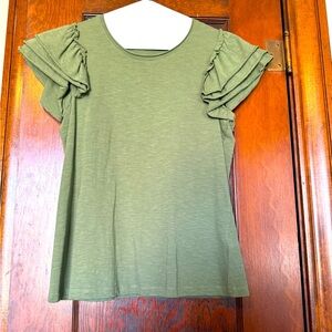 Women’s CeCe Olive Green Top- Medium